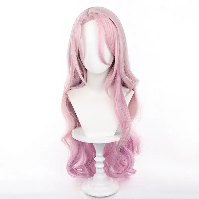 

Star Rail Jade Cosplay Wig 80cm Long Wavy Pink Gradient Synthetic Hair