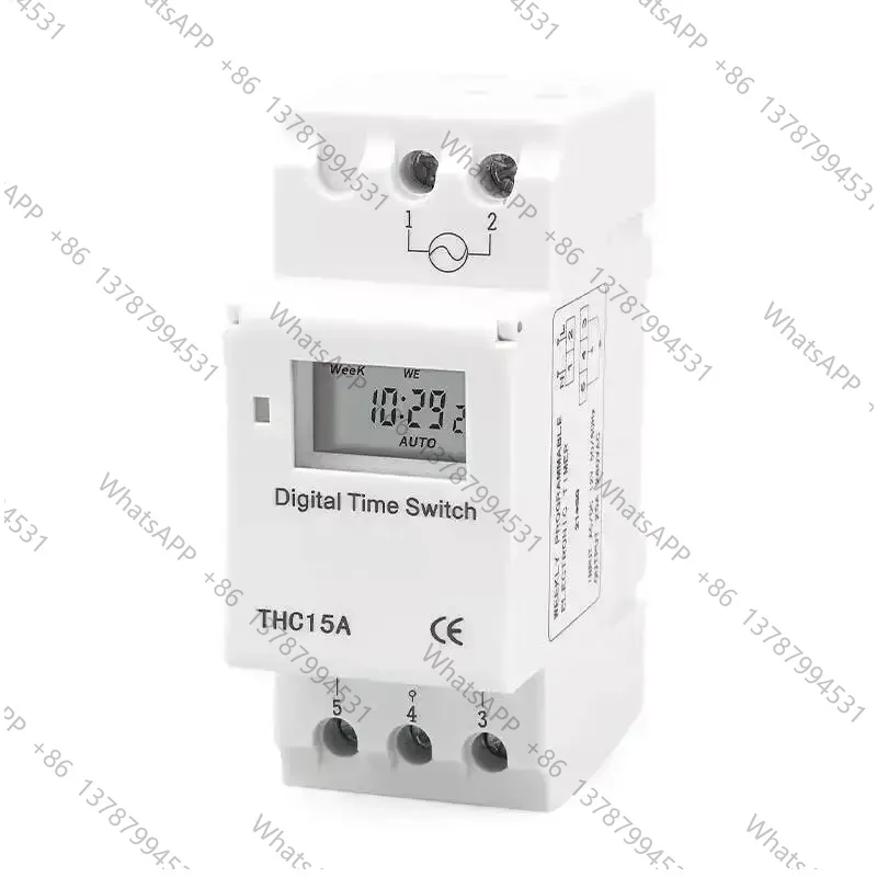 THC15A Small Microcomputer Time Control Switch Electric Box Rail Type THC15A Electronic Time Controller Timer