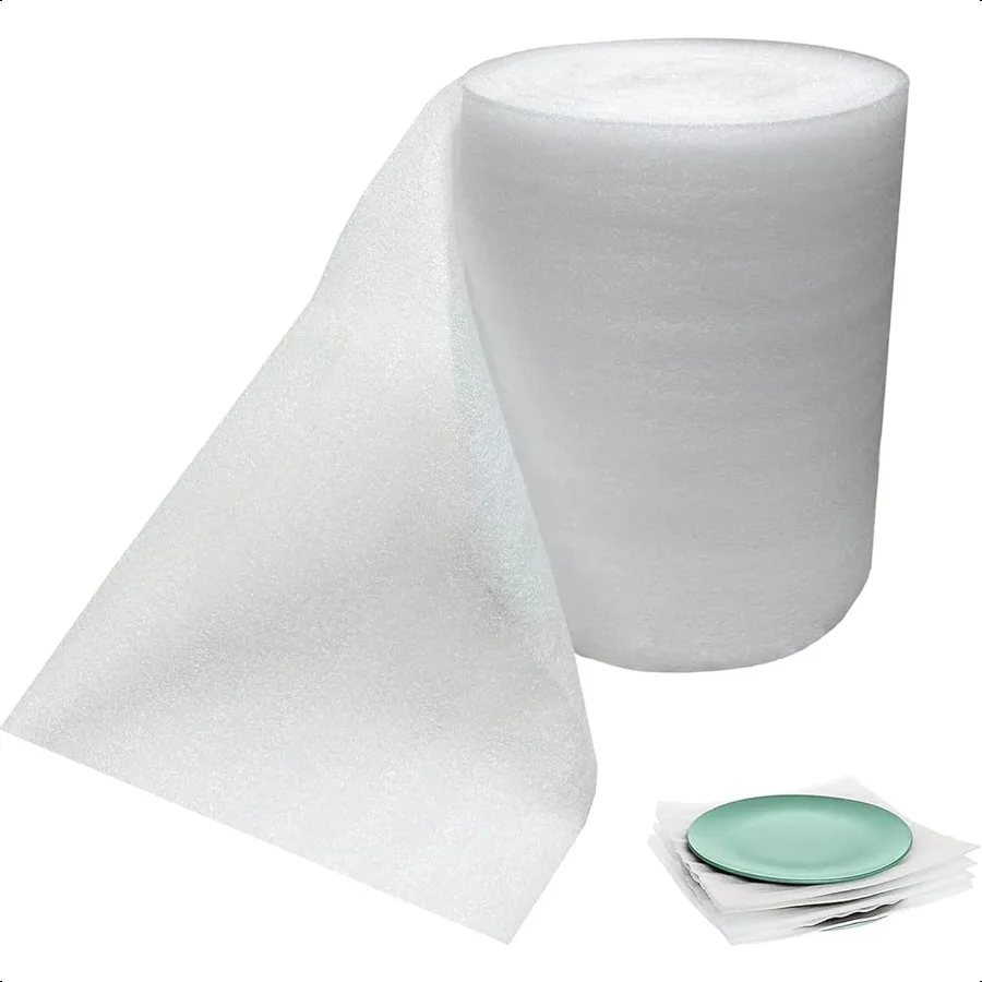 

Packing Foam Roll for Moving 10 Inch Wide x 100FT Cushion Foam Wrap Roll for Moving plies and Fragile Items