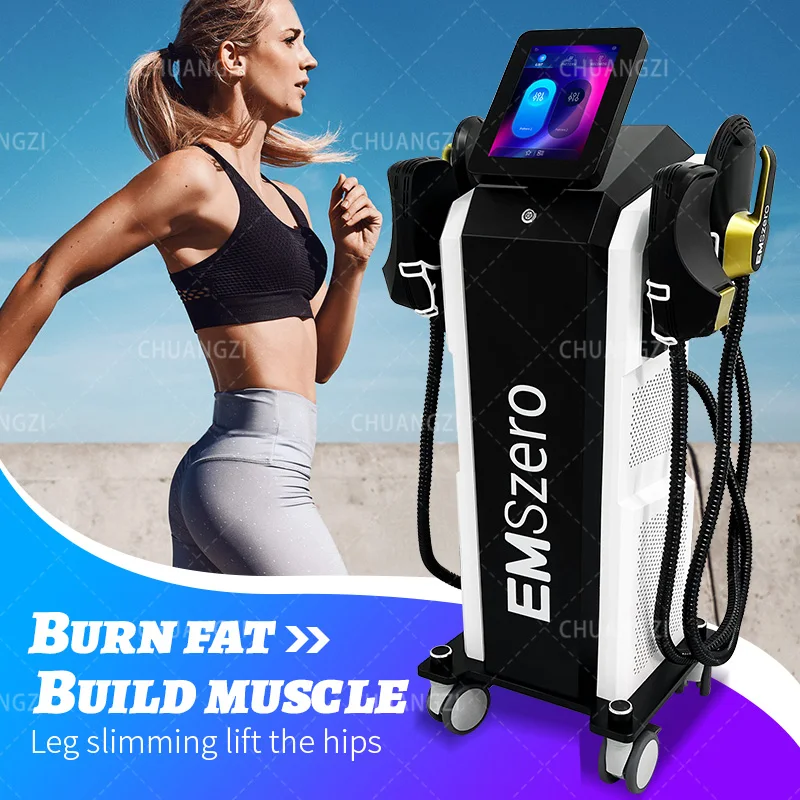 

Черный RF EMS Sculpt Machine 6500 Вт Hi-emt 2024 Технология похудения жира и тела Стимуляция мышц Скульптура EMSZERO