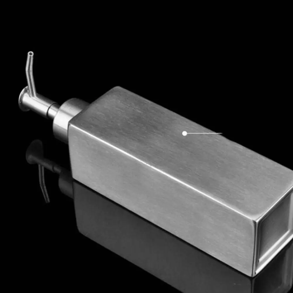 

Дозатор для мыла из нержавеющей стали, многоразовый, с помпой, 350 мл, большой объем, для ванной, кухни, шампуня, лосьона, жидкого мыла для рук