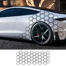 Cool Honeycomb Vinyl Decal For Car Body Decor Tunning Car Sticker Removable Auto Decals
