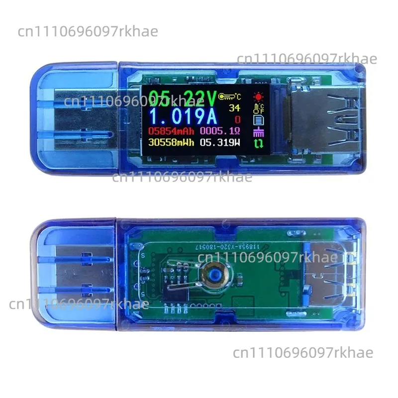 for RUIDENG AT34 USB3.0 IPS HD USB Tester Voltage Current Capacity Energy Power Equivalent Impedance Temperature Tester 30V 4A