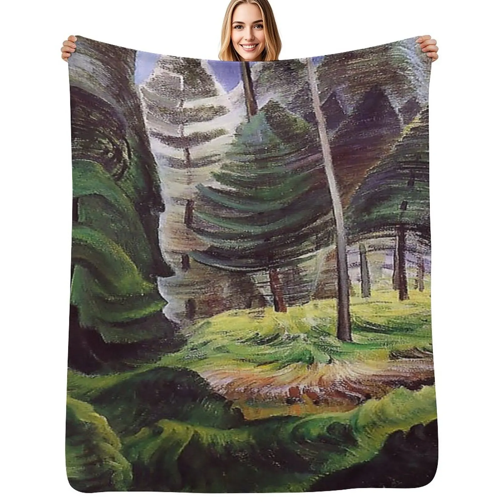 Emily Carr Throw Blanket Year Round Soft Comfortable Blanket for Home