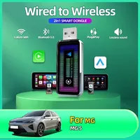 2025 NEW 2-in-1 Wireless CarPlay Android Auto Wireless Adapter Smart Mini Box Plug And Play WiFi Fast Connect For MG 5