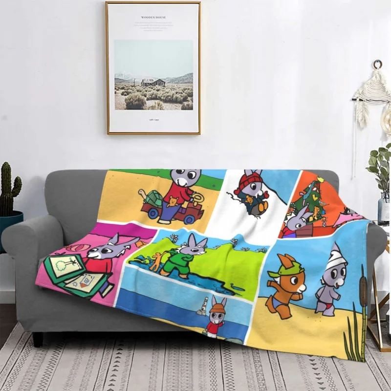 Plaid TROTRO Blanket Sofa Cover Flannel Autumn/Winter Cartoon Gift Warm Throw Blanket for Bedding Couch Bedding Throws