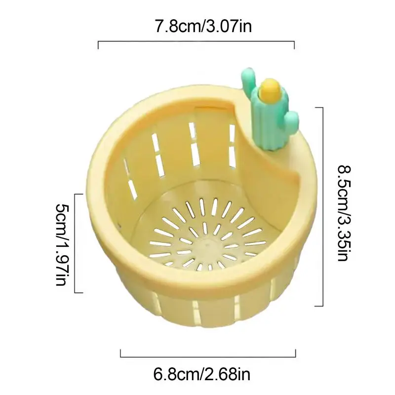 Cesta de drenaje para fregadero de cocina, colador y tapón de drenaje, diseño de Cactus, fácil limpieza, sin obstrucciones