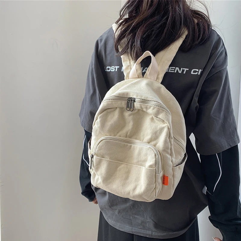 

Mini Backpack for Women Men Small Aesthetic Casual Canvas Bag Work Backpack Cute Backpack Purse Casual Daypack Vintage Denim Bac