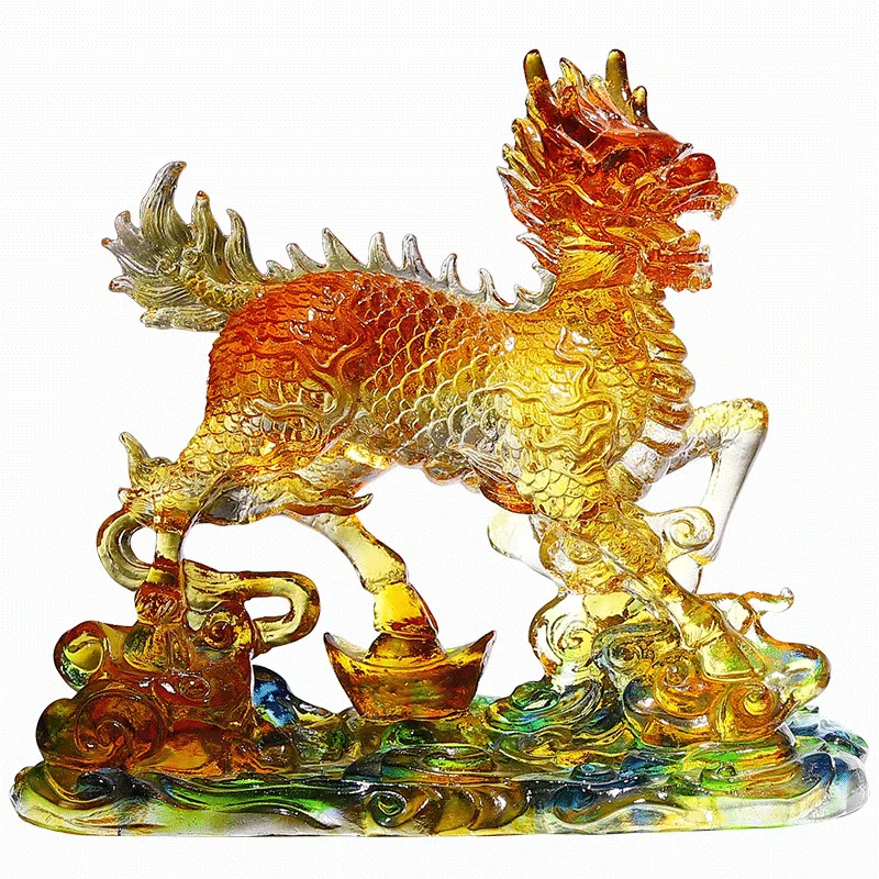 

Kirin ornaments, a pair of high-end niche bedroom bedside table ornaments