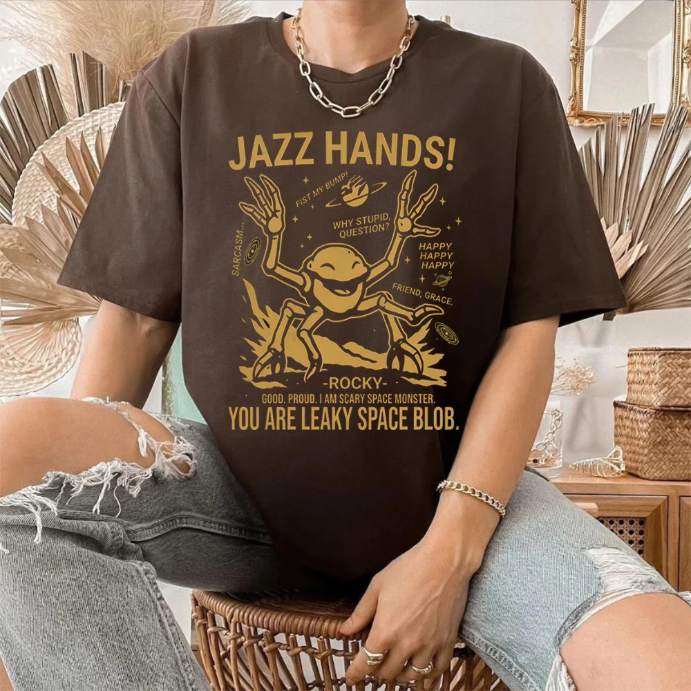 Vintage Project Hail Mary Rock T-Shirt You Sleep I Watch Shirt  Andy Weir Dr Grace Jazz Hands Graphic Tee Sci-fi Novel Merch Top