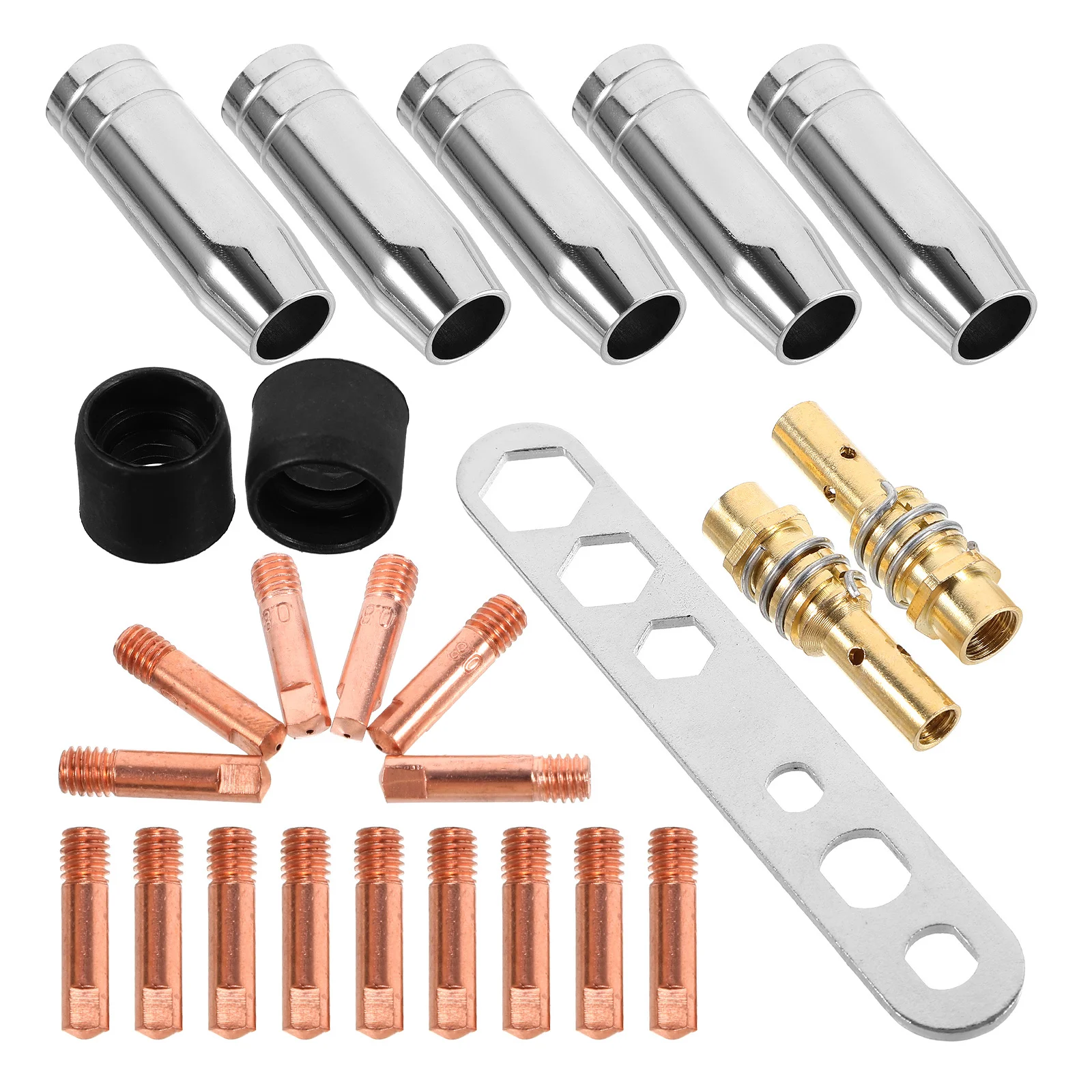 

1 set 1 Set Accessories Kit Sturdy Welding Torch Nozzle Tips Replacement Gas Shielded Welding Tool Parts Consumables