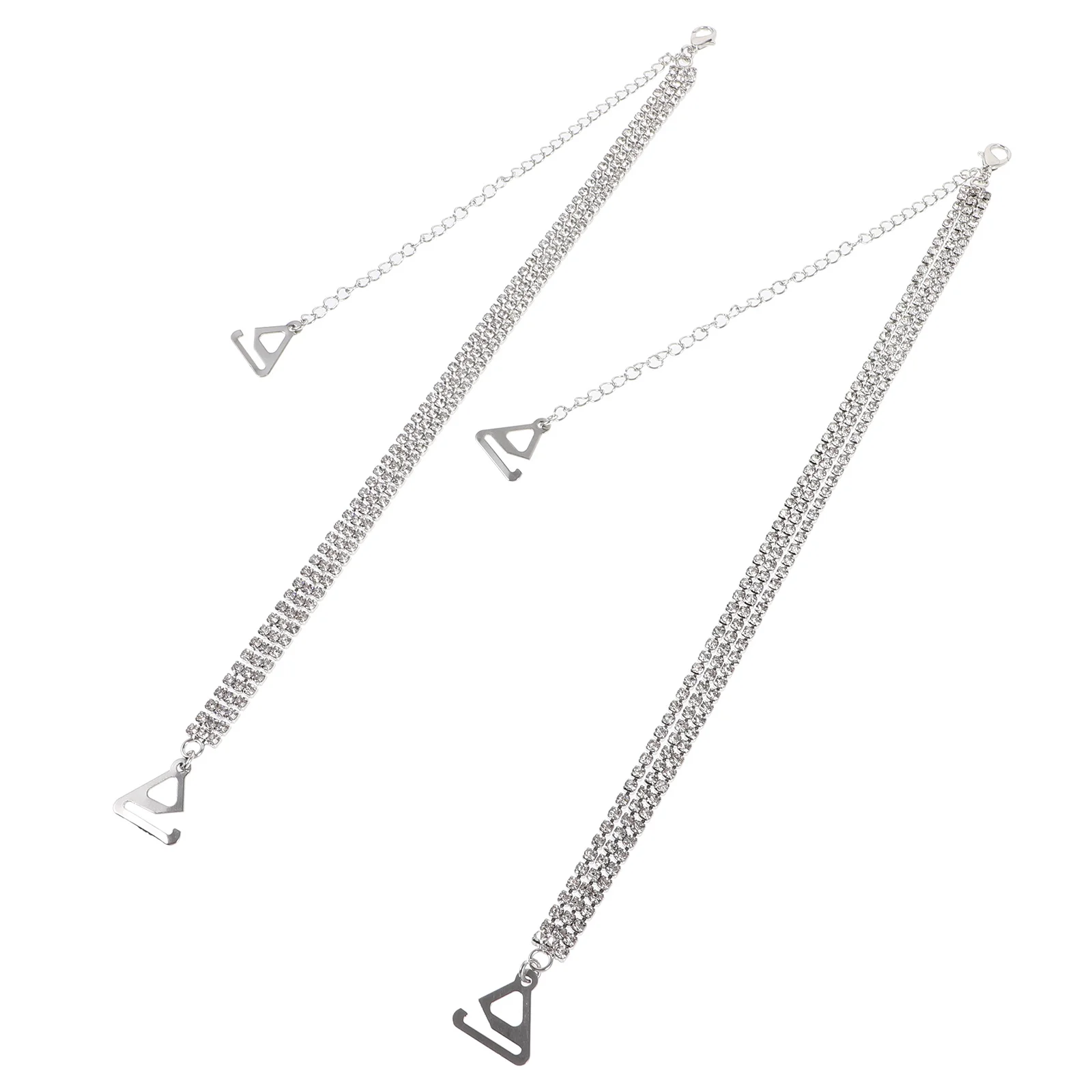 زوج واحد من أشرطة حمالات الصدر المصنوعة من حجر الراين وحزام الكتف المزخرف للنساء، بديل عصري لحفلات الزفاف على الشاطئ #5