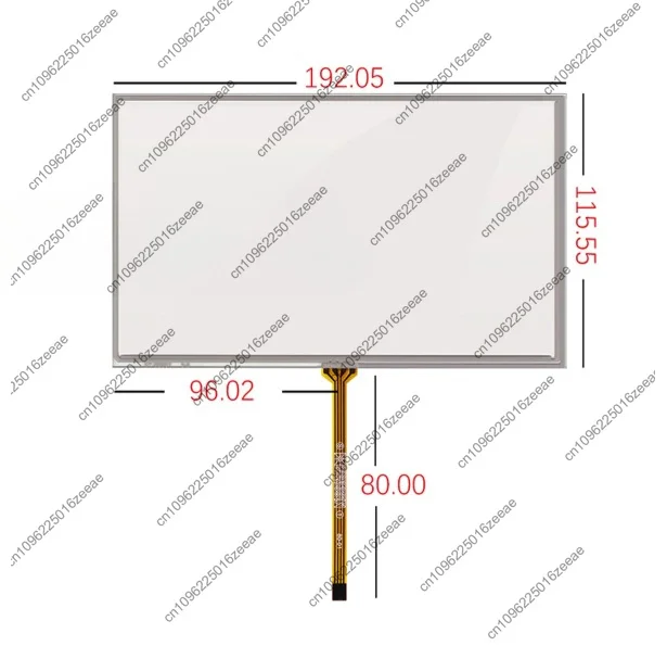 8-inch 5-wire industrial touch resistive screen st-08001 st-08006