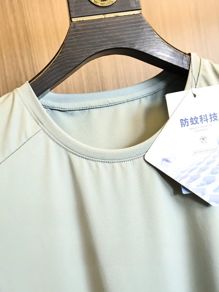 Mosquito-Resistant Quick-Dry round Neck Sleeveless Sports Vest for Men Summer Outdoor Outdoor High Elasticity Fashionable Urb...