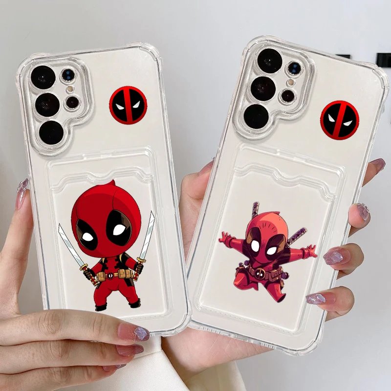 Cool Wade Winston Wilson Art For Samsung S24 S23 S22 S21 S20 Ultra FE Plus A55 A53 5G Photo Card Bag Transparent Funda