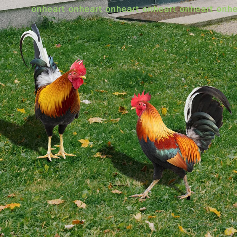 Weatherproof Hen Figurine For Farm Patio Lawn Back Yard Home 1pcs Garden Rooster Statue Acrylic Chicken Sculpture For Yard Decor