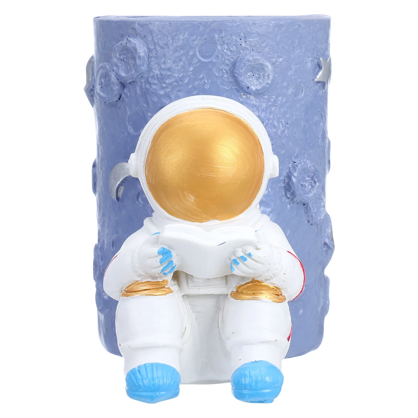 

Resin Astronaut Pen Holder Creative Pencil Cup Holder Desktop Decoration for Desk Office Home Astronaut Figurine