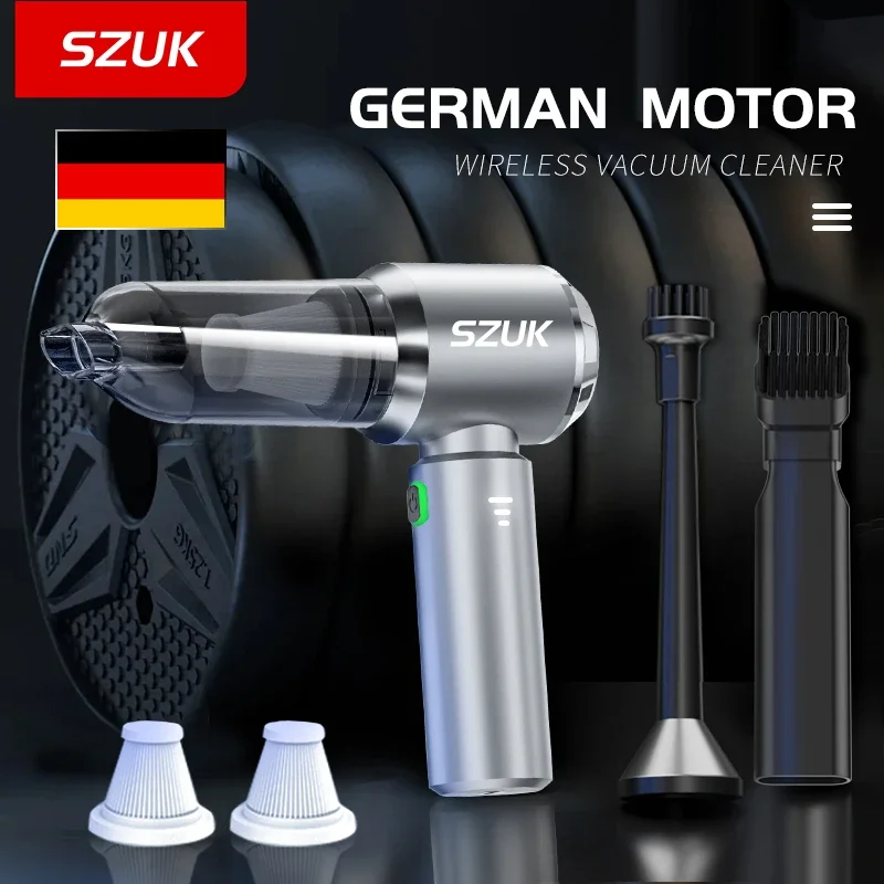 SZUK Mini Car Vacuum Cleaner Portable Powerful Cleaning Machine Strong Suction Handheld for Car Home Wireless Cleaner