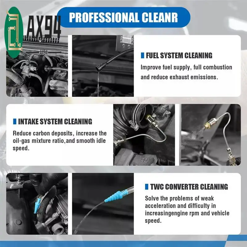 

AX94-C80 Car Fuel Cleaning Machine Cleaner Washing Tool Non-Dismantle Automotive For Auto Gasoline Diesel Engine Repair