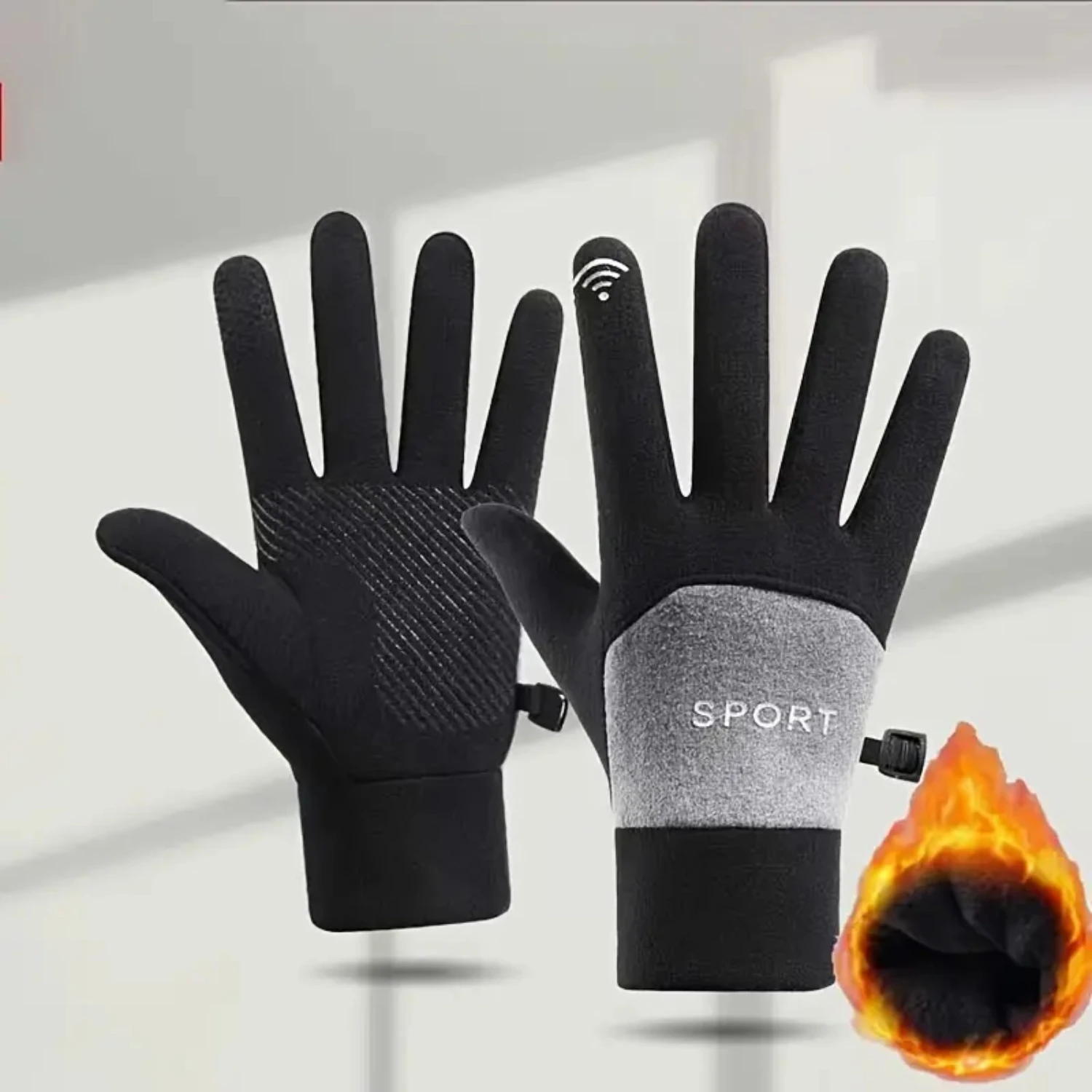 Warm Windproof Velvet Outdoor Gloves for Winter - Mens Touch Screen Driving, Running, and Motorcycle Riding Gloves Pride makeup