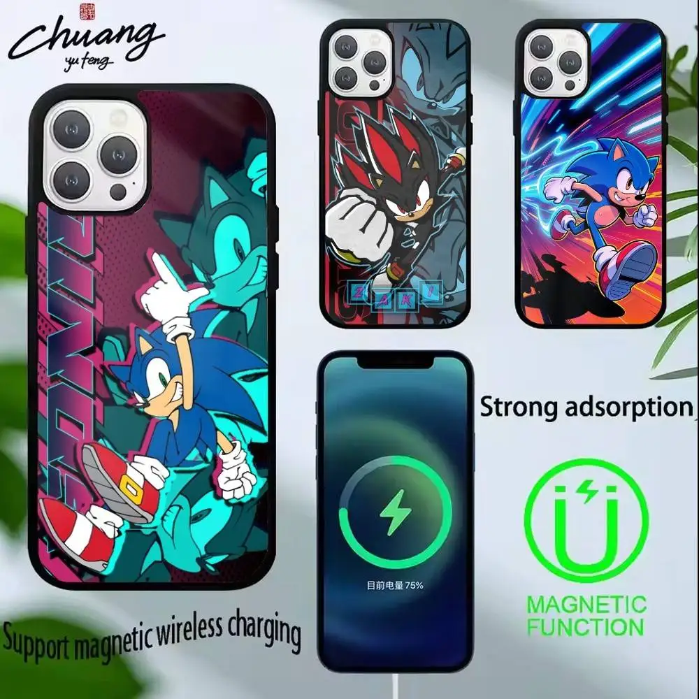 

J-Shadow the Hedgehog Phone Case For iPhone17,16,15,14,13 Plus,Pro Max Magnetic For Magsafe Wireless Charging