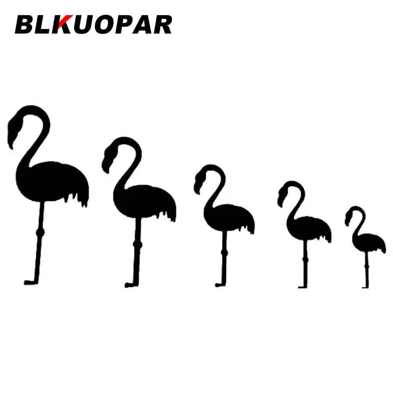 BLKUOPAR for Family Pink Flamingos Car Stickers Sunscreen Fashionable Decals Campervan Motorcycle Helmet Decor Car Styling