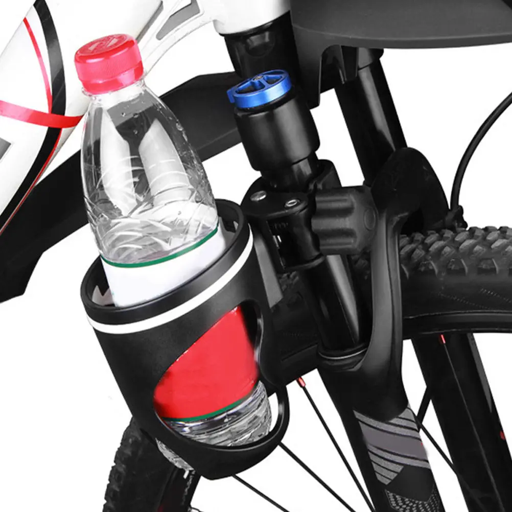 Universal Rotatable Cup Holder Black Adjustable Baby Stroller Bottle Bracket Pushchair Cup Organizer Rack for Bike Bicycle