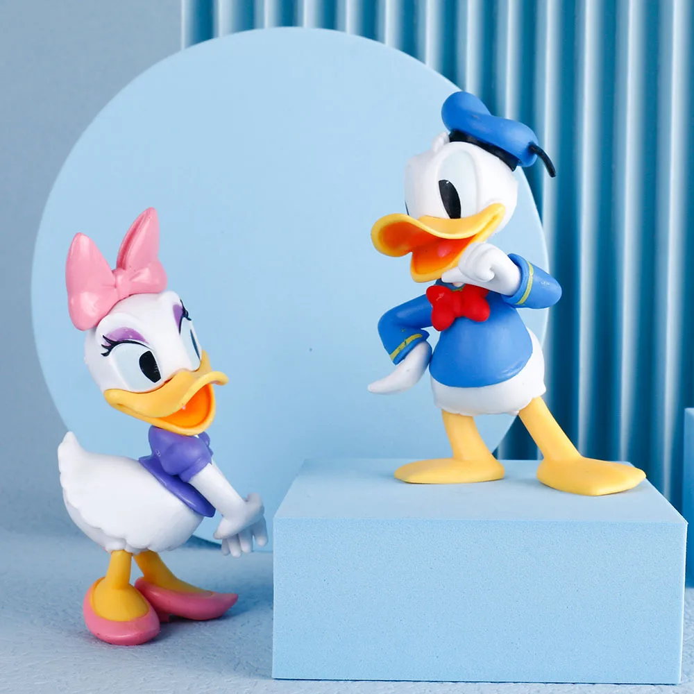 Figura de acción de pato Donald de Disney para niños, Mini modelo de Pvc, decoración de pasteles, juguetes, regalos, 2 estilos