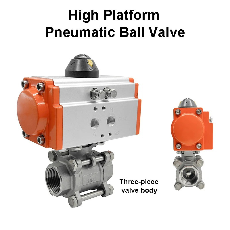 

Пневматический шаровой кран высокого давления из нержавеющей стали SS304 с внутренней резьбой, 1/4", 3/8", 1/2", 1-1/4", 2 дюйма