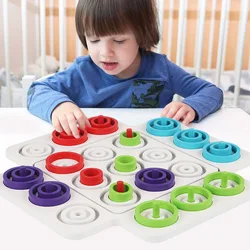 Juego de mesa de estrategia educativa para niños, juguetes de rompecabezas de ajedrez, anillo de interacción entre padres e hijos, entrenamiento de pensamiento lógico, juegos de fiesta