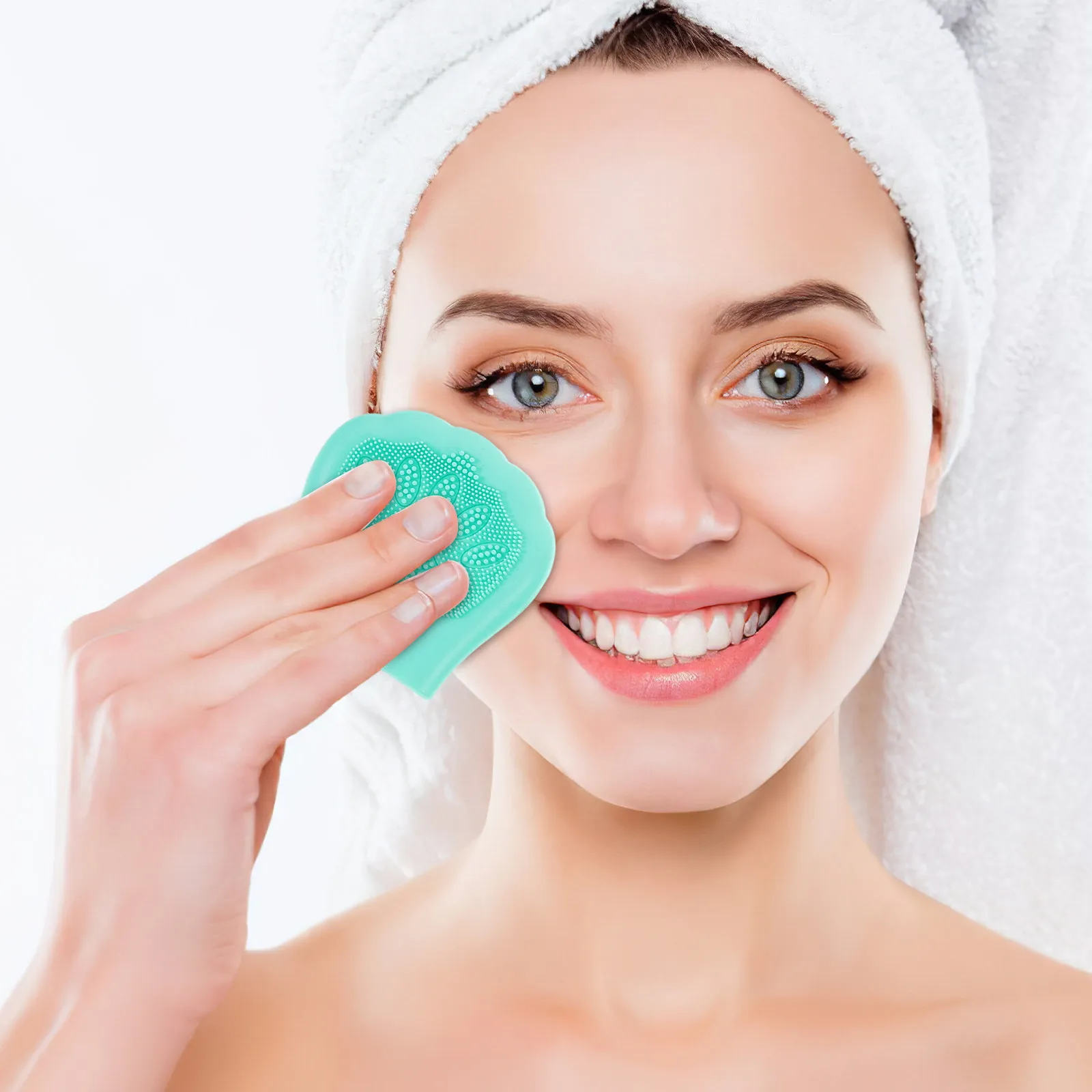 1 conjunto de escova de limpeza facial com design de pata de gato, feita de silicone macio de qualidade alimentar, para limpeza facial manual, à prova