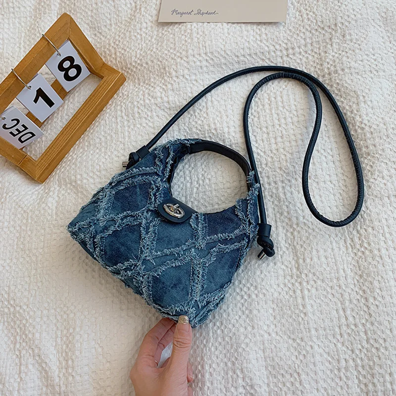 Women\'S Small Denim Crossbody Bags Jean Purse Shoulder Handbags Clutch Travel New 2024