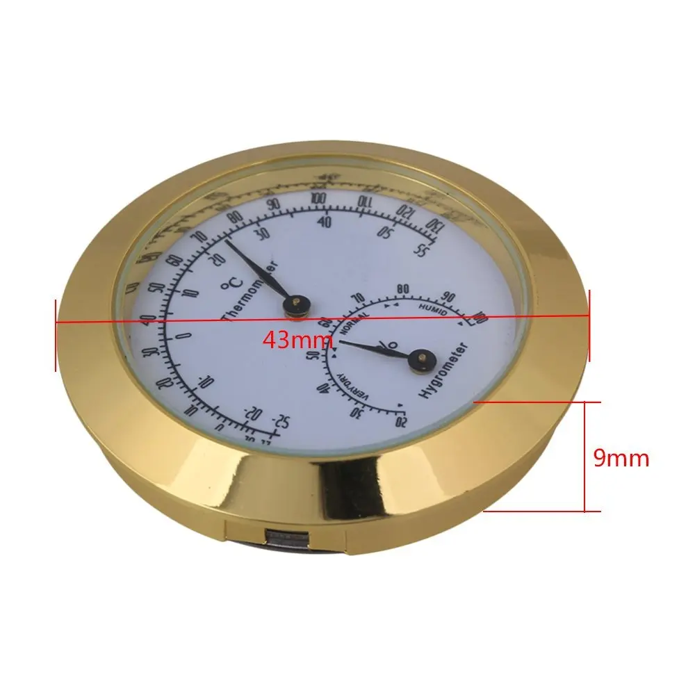 Goldene/silver  Gitarre Violine Hygrometer Feuchtigkeit Feuchtigkeit Monitor Thermometer