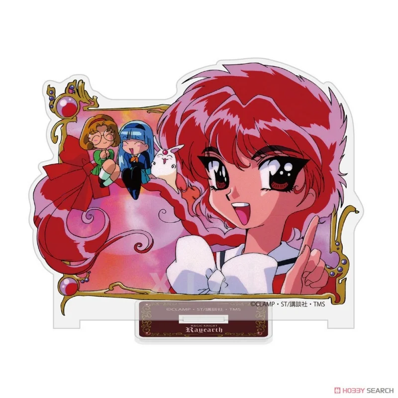 Anime Magic Knight Rayearth 15CM Hikaru Shidou Umi Ryuuzaki Model figure Acrylic Ornament Keychains Desktop Small Gifts