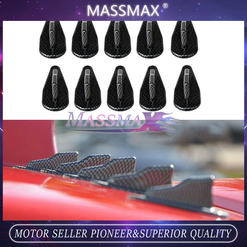 XZQP02CF 10 قطعة العالمي EVO-Style سقف القرش زعانف الجناح المفسدين مولد ألياف الكربون