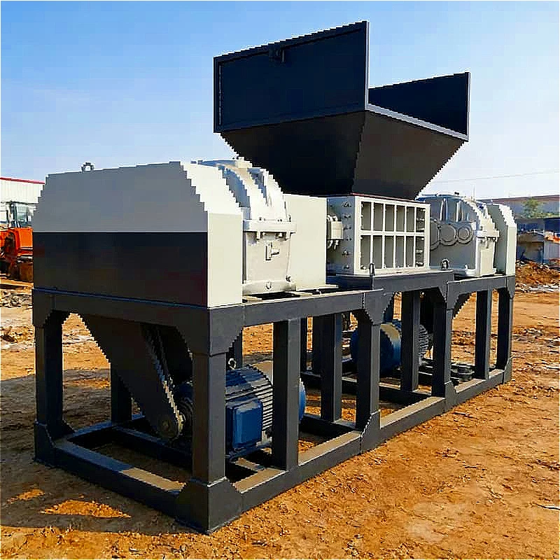 Industrial Shredder Double Shaft for Car Bodies White Goods Light Iron Shearing Fragmentizer Feed Preparation Customized Sale