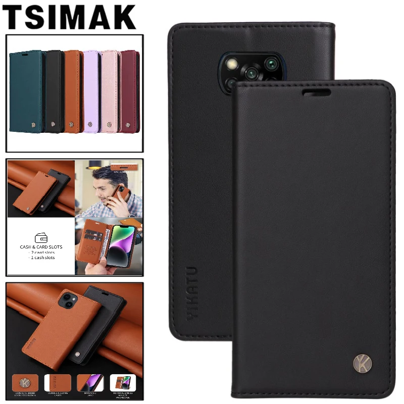 Bussiness Flip Ledertasche Für POCO X3 Pro Starke Magnet Brieftasche Coque für Xiaomi Poco M3 F3 F4 GT X3 NFC X4 M4 Pro 4G 5G Abdeckung