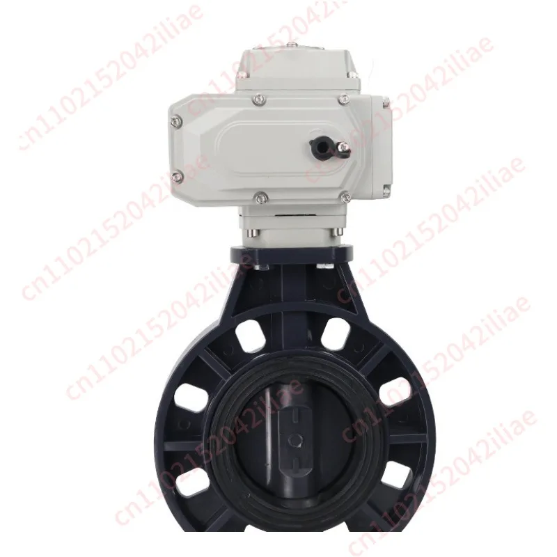 D971X-16S plastic UPVC valve, electric PVC plastic butterfly valve