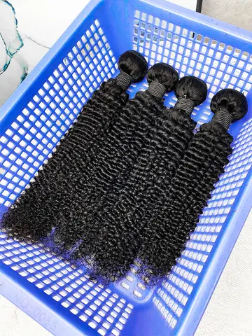 30 Inch Indian Raw Virgin 100% Unprocessed Human Hair 15A Kinky Curly 3 Bundles Natural Deep Wave Double Weft Bulk Braiding Hair