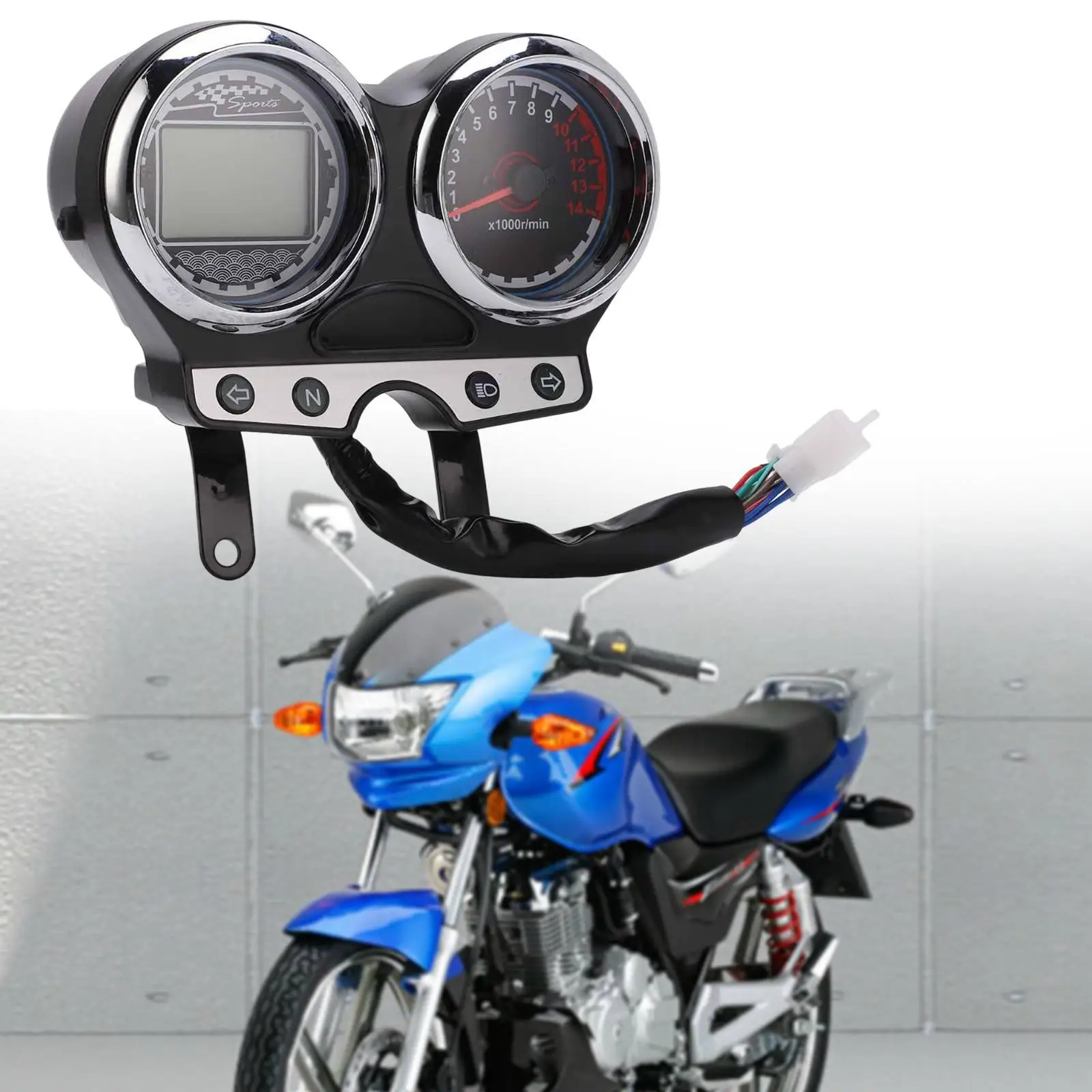 

Motorcycle Speedometer Tachometer 12V Pressure Gauge for Suzuki EN125-3F EN150 2012-2016 Sturdy Accessory Replace Parts