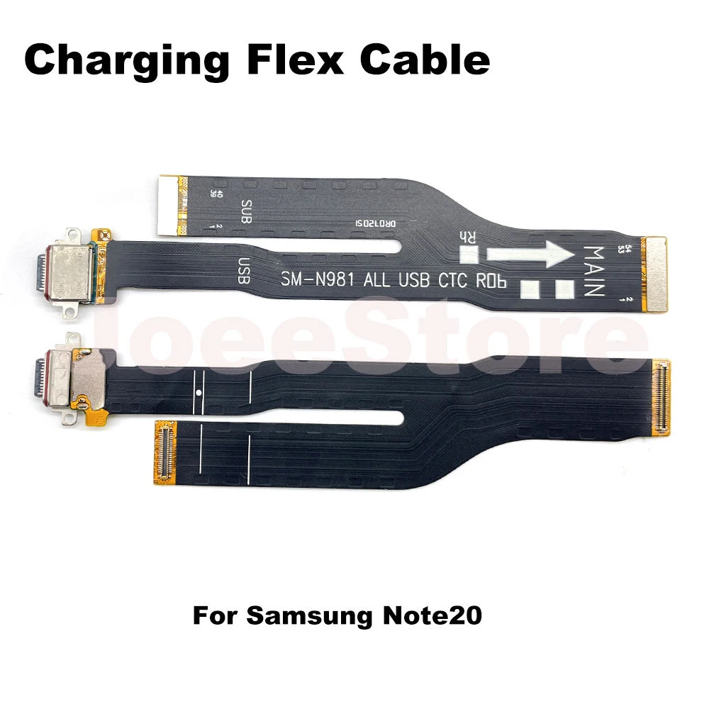 1pcs Charging Port Board Dock Flex Cable For Samsung Galaxy Note 10 20 8 9 Ultra Plus Microphone Type-C Connector Parts