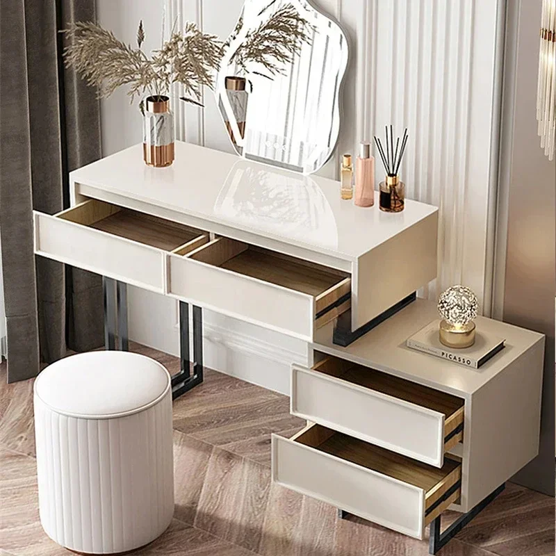 Nordic Solid Wood Makeup Vanity Home Furniture Dressing Tables Cream Style Light Luxury Coiffeuses De Chambre Household Items