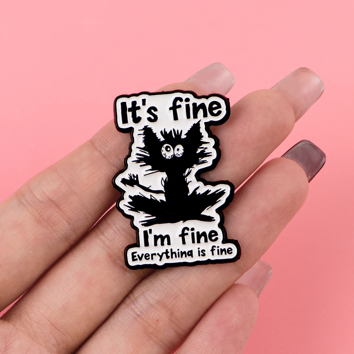 Cartoon Animals Enamel Pines Overthinking Quotes Brooch Metal Pins Badge on Backpack Clothing Accessories Fashion Jewelry Gifts