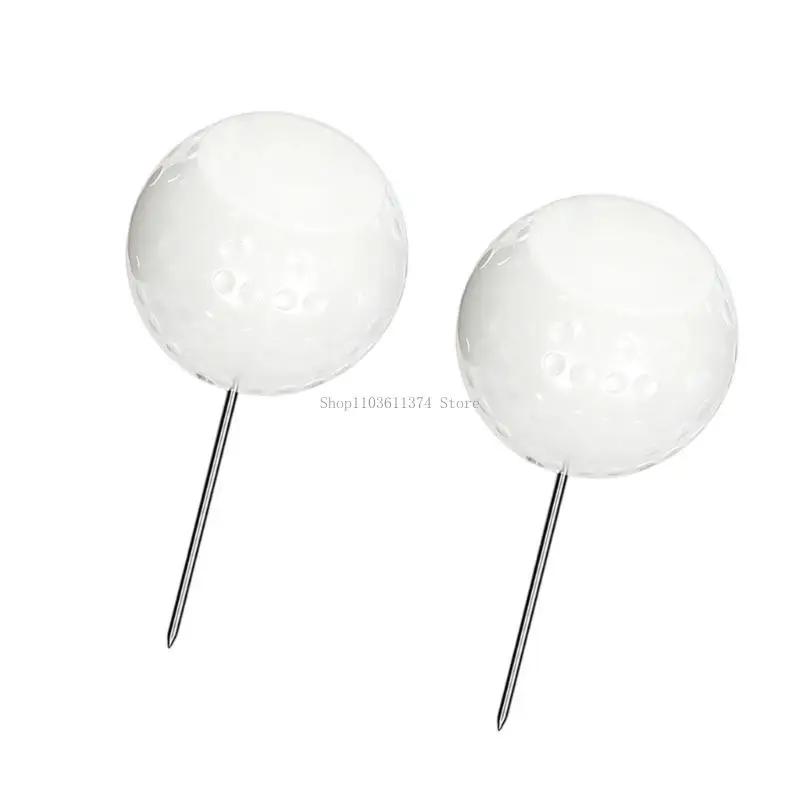 Golf Course Markers for Practice Ground Use, 2 Pack Ball Ground Stakes with Clear Grass Field Guidance
