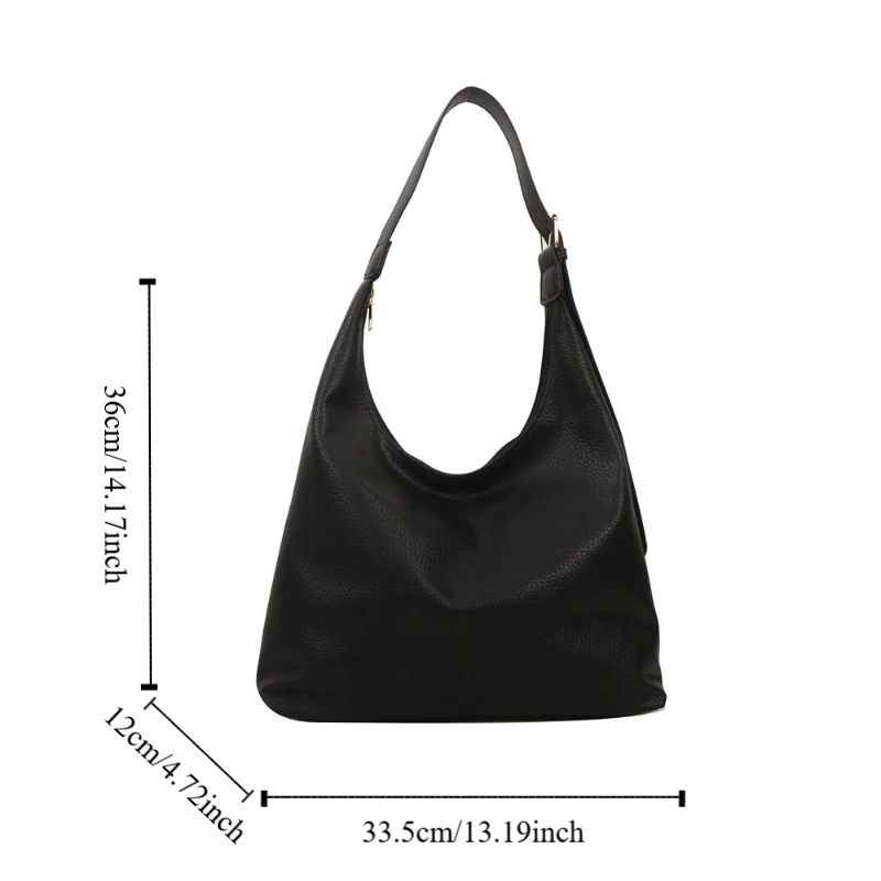 Trendy Designer Leather Tote Bag Casual Simple Shoulder Bag Messenger High Capacity Commuting Sling Bag Handbags