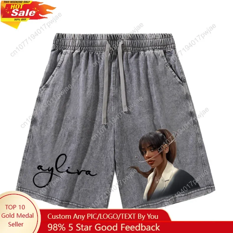 

Ayliva Music Singer Shorts Mans Womans Teenager Retro Short Pants Vintage Cotton Elastic Soft Beach Shorts Customized Pants