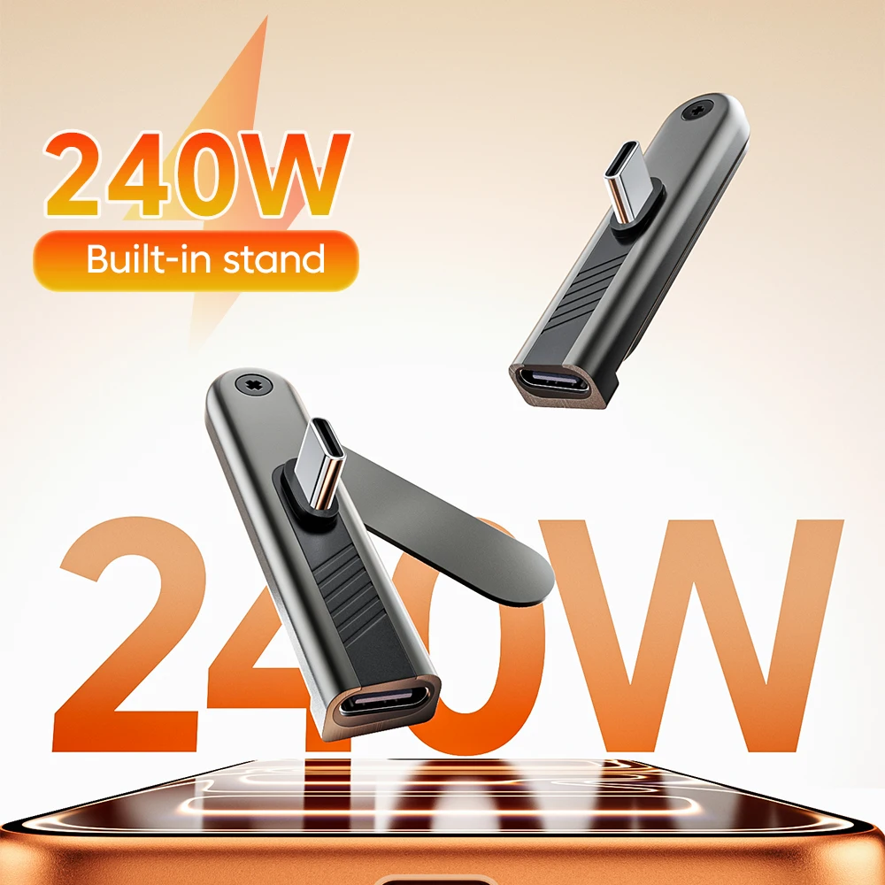 240W Type-c Bracket Adapter Mobile Phone Super Fast Charging USB 2.0 Data Transmission Converter Suitable for iPhone16 17 Xiaomi