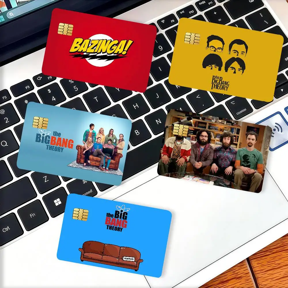 Funny tv The B-big Bang Theory Credit Card Decorative Card Stickers Suitable For Bank Cards Metro Transit Anti-scratch Gift 4PCS