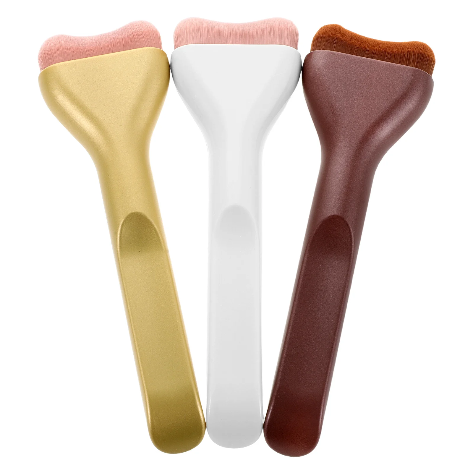3 個の超薄型ファンデーションブラシ液体メイクアップアプリケーター均一にブレンドするためのブロンザーハイライターコンシーラークリームフェイスパウダー
