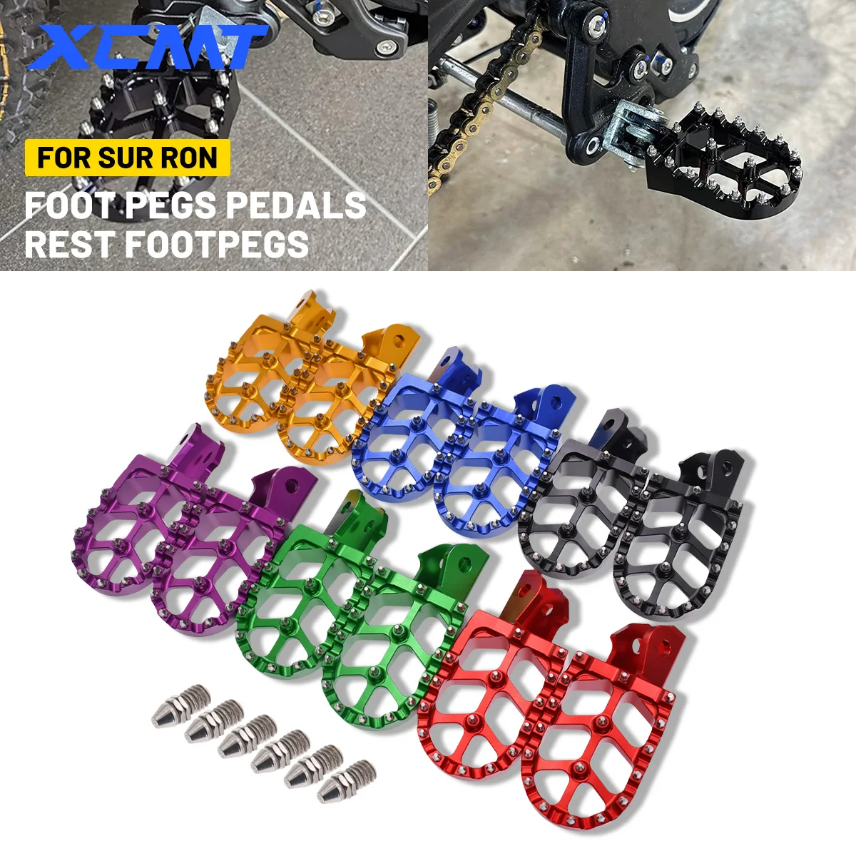 

For Sur-Ron Sur Ron Surron X S Light Bee Off-Road Electric Vehicle Motorcycle CNC Footpegs Footrests Foot Pegs Rests Pedals Pad